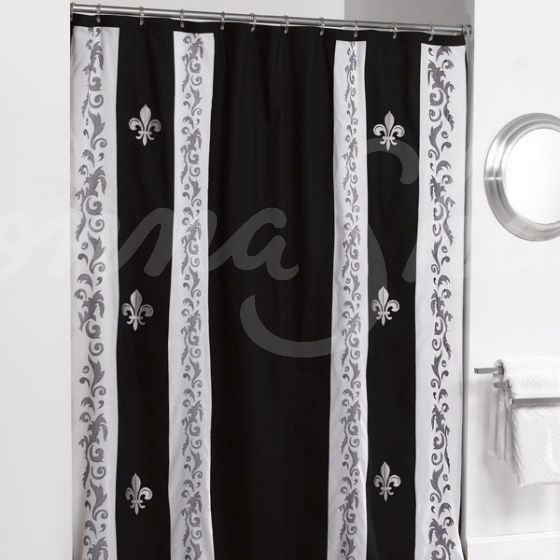Fleur de Lis Scrolls Shower Curtain by Donna Sharp