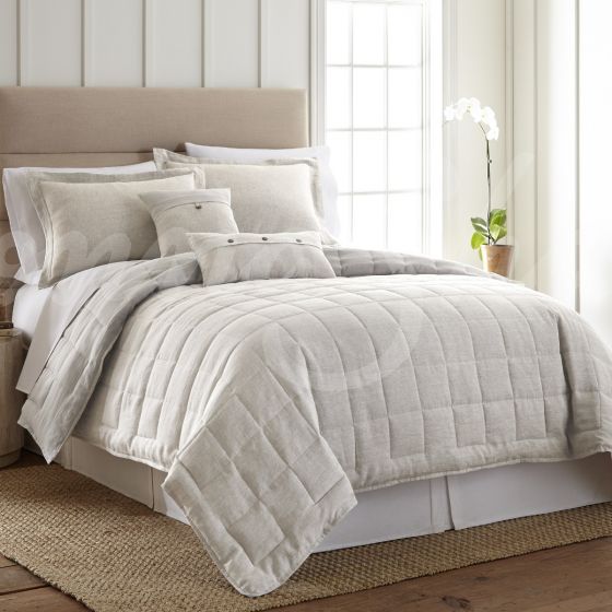 Light Grey Linen Bedding Collection