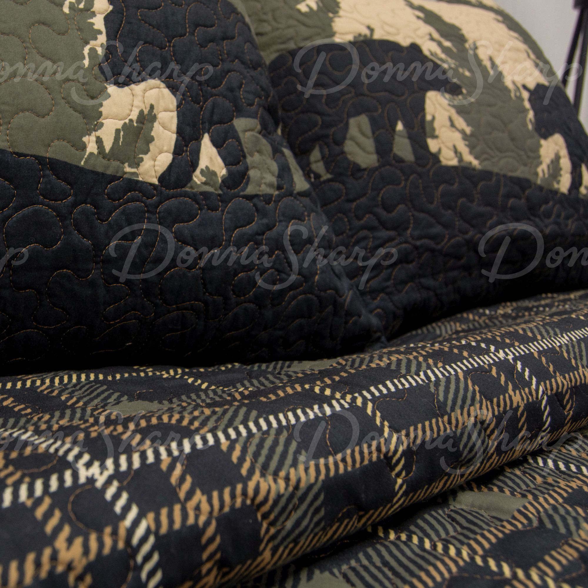 Donna Sharp Bear Walk Plaid Decorative Paw Pillow, 33464