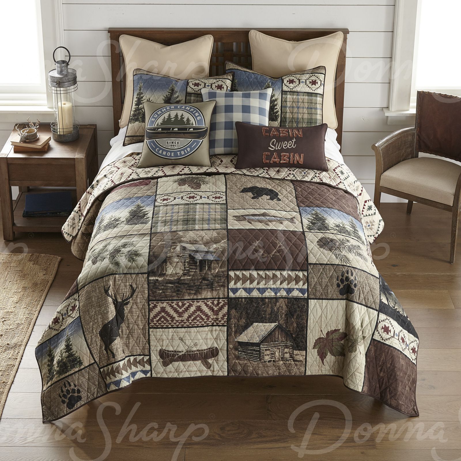 Donna Sharp Mountain Stream 3pc Quilted Bedding Set