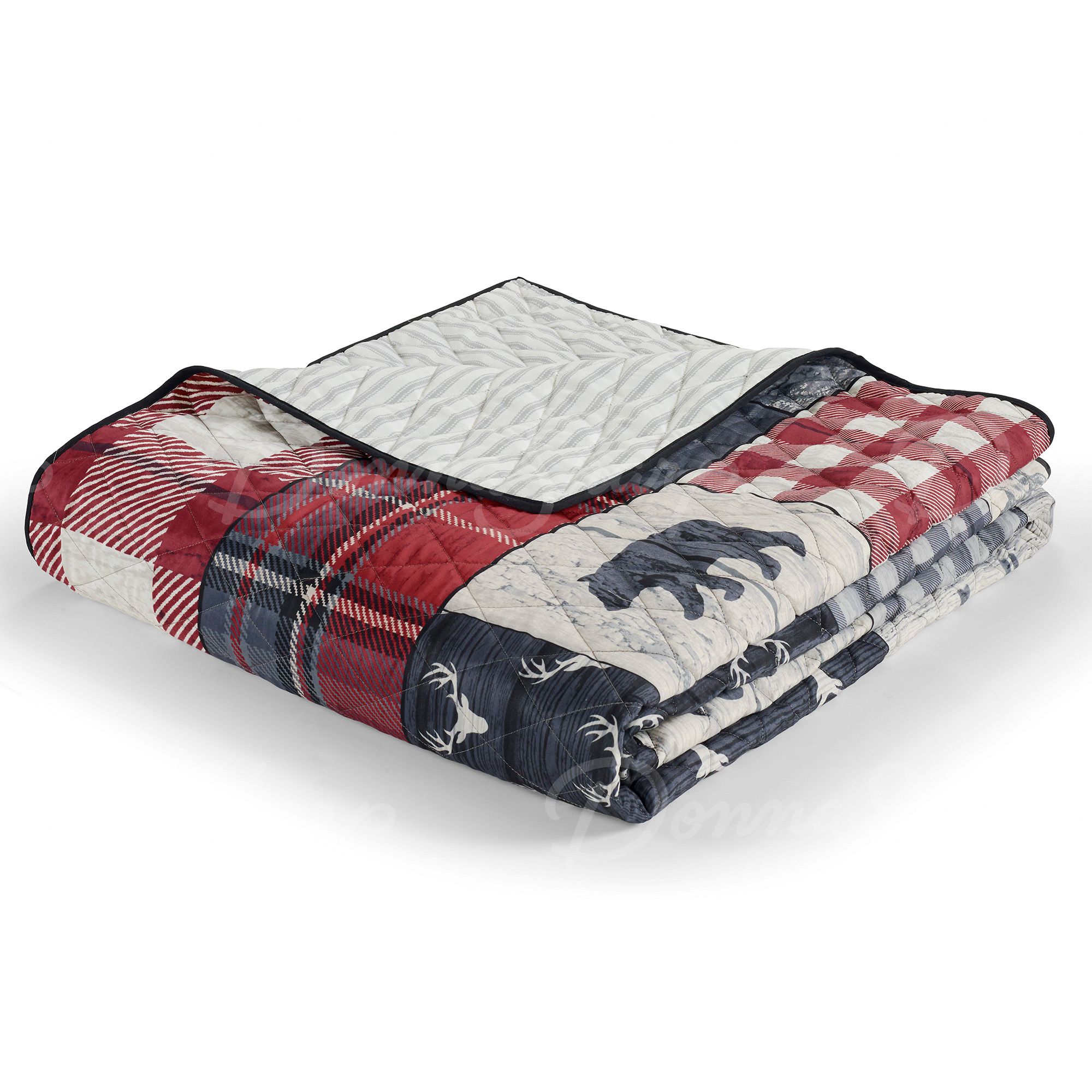 Donna Sharp Chimera Bear Polyester Throw Blanket - Lodge Style Throw 50 x  60 - Machine Washable 