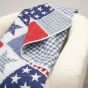 Lifestyle image of Star & Stripe 3pc Cotton Americana Decorative Throw from Your Lifestyle.