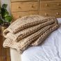 Taupe, Chunky Knit Throw