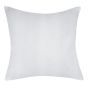 The back of this pillow is solid white.