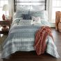 Add on the coordinating décor pillows and the Rust Chenille Knit Throw to complete this bedding ensemble.