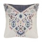 This décor pillow features a striped Southwest pattern which is printed with a woven texture. 