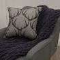 The Antler Pillow featured with the Charcoal Chenille Knit.