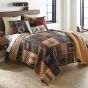 This lodge-themed set includes one quilt and two shams (one sham with twin).