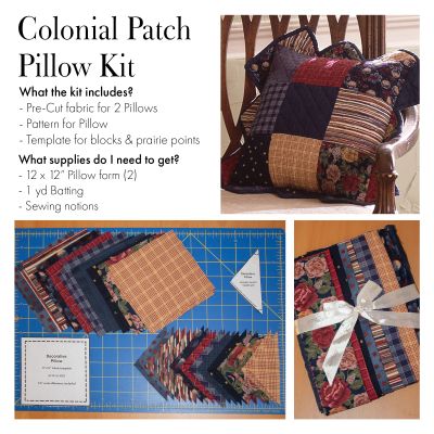 Pillow Kit, Colonial Patch -Completed 