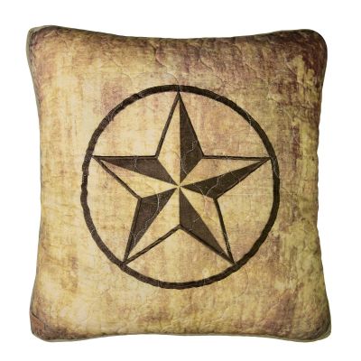 Dec Pillow, Wood Patch (star)
