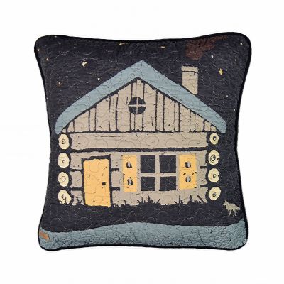 Dec Pillow, Moonlit Cabin