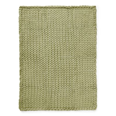 Donna Sharp Chunky Knit Throw in Sage makes a beautiful statement in your home. 