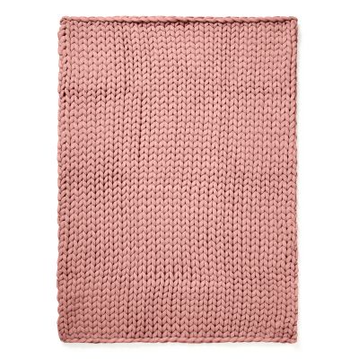Throw, Chunky Knitted (Mauve)