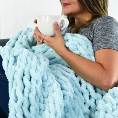 Throw, Chenille Knitted (Mist)