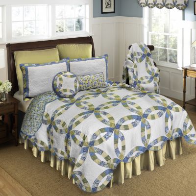 Arcadia Wedding Ring Quilted Bedding Collection