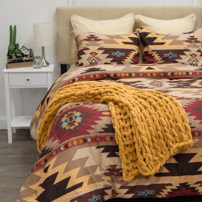 Sand Dune Comforter Set from Your Lifestyle by Donna Sharp shown with coordinating Decorative Pillow Set (Sold separately). Perfect for your Southwest decorating style.