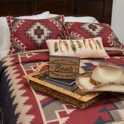 Mojave has a traditional southwest woven pattern in large scale.