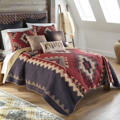 Mojave has a traditional southwest woven pattern in large scale.
