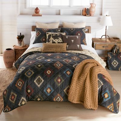 Phoenix Microfiber Quilt Set goes perfectly with our Chunky Knit throws!