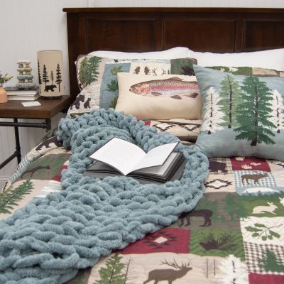 Montana Forest Quilted Bedding Set From Your Lifestyle By Donna Sharp Quilt and Coordinating pillow set. 