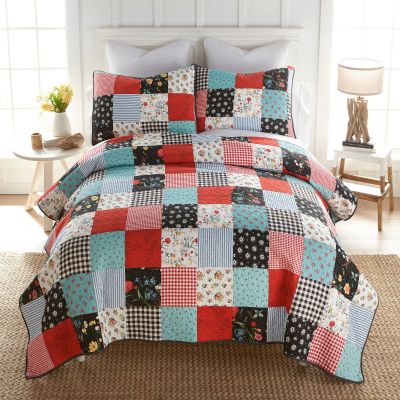 Wild One Patch Cotton Quilt Set with matching shams. 