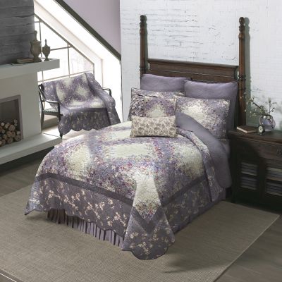 French Lilac, Bedskirt and Quilted Eurosham