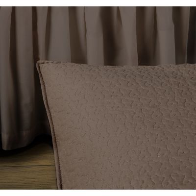 Taupe Gathered Bedskirt, Twin