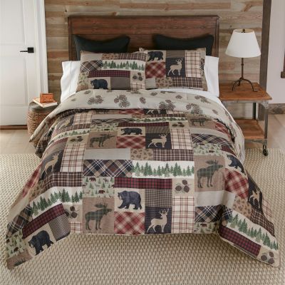 the reverse side of this pillowcase features a pinecone pattern.