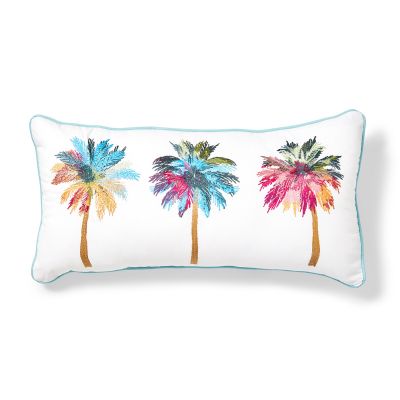 Dec Pillow, Palm Tree (emb)