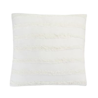 This decorative pillow adds texture to any room.