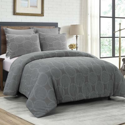 King Comforter Set, Leon (Grey)