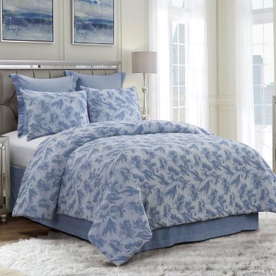 King Comforter Set, Almaria (Soft Blue)