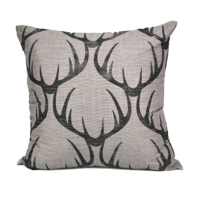 This pillow features antlers.