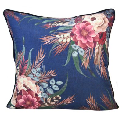 This matching decorative pillow has a beautiful floral design.