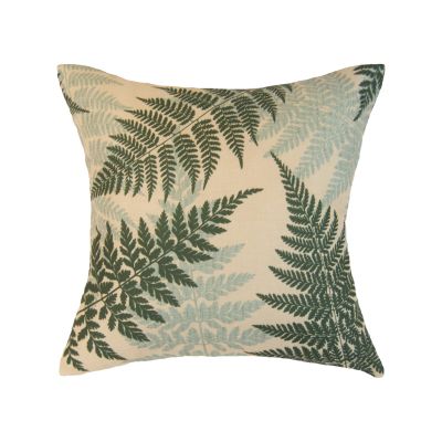 Spruce Trail Fern Decor Pillow in tan and shades of green. Sold separately.