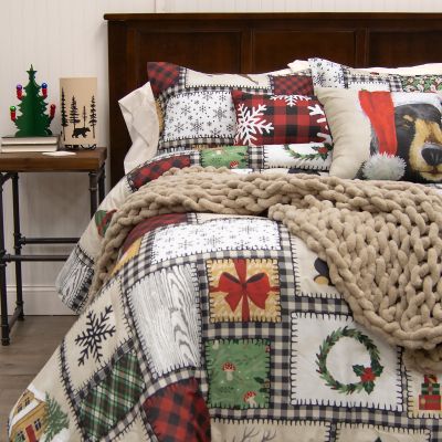 Experience the magic of the holiday season with Holiday Dream from Your Lifestyle by Donna Sharp, a delightfully soft microfiber Christmas 3pc comforter bedding set. Shown with coordinating Christmas decor pillows (sold separately).