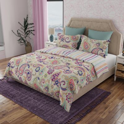 Cali quilted bedding set with coordinating decor pillows and throw in a bedroom setting. Accessories sold separately.